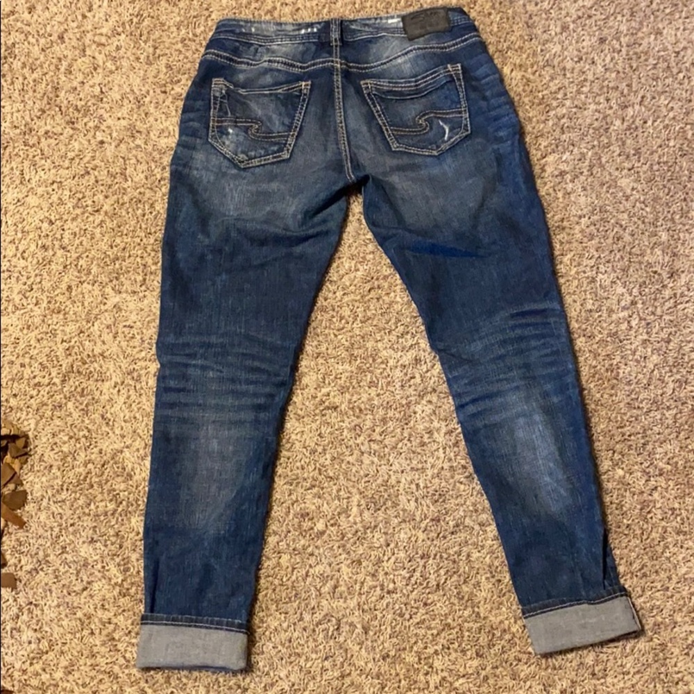 SILVER Super Stretch Girlfriend Jeans